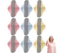 9Pcs Reusable Graphene Incontinence Pads, Soft & Gentle Comfort Washable Sanitary Pad, Reusable Fabric Menstrual Pads, Leak-Proof & Waterproof Washable Incontinence Pads for Elderly Women