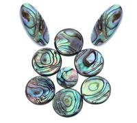 9pcs Saxophone Key Buttons Inlays - Abalone Shell Design Plastic Buttons for Alto/Tenor/Soprano Saxophones, Multicolor Instrument Replacement Parts