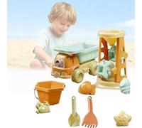 9PCS/Set Kids Beach Toys, Plastic Sand Toys Includes Truck Molds Buckets Shovels Rakes,Mini Cloud Mould, Outdoor Summer Fun, Durable Sand Play Toy for Boys and Girls