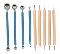 9Pcs/Set Pottery Tools, Professional Handheld Clay Tools, Wood & Metal Polymer Clay Multi-Purpose Pottery and Supplies for Sculpting Modeling
