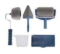 9pcs/Set Professional Paint Roller Set, Yeelua Non Drip Painting Roller and Trays Sets for Walls and Ceilings, Decking Paint Brush Long Handle, Pro Clean Cut Paint Edger, Paint Runner Pro Brush Kit