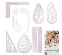 9Pcs Set Sewing Rulers and Curves The Not Easy to Break Sewing Ruler Lightweight of French Curve Ruler for Dressmaking Apply for Drawing Manual Cutting Plate Making and Other Clothing Design