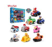 (9Pcs/Set) Toys Patrol Paw Pull Back Cars Vehicle Set Kids Birthday Collections Gifts Xmas
