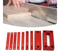 9PCS Setup Blocks Height Gauge Set Aluminum Alloy Precision Height Gauge Blocks Woodworking Milling Machine Table Saw Setup Adjustment Tools Bars Include Laser Engraved Size Markings