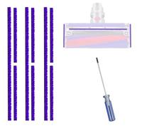 9Pcs Soft Plush Strips Accessories for Dyson V6 V7 V8 V10 V11 Vacuum Cleaner Soft Roller Head Replacement Parts, Add a screwdriver