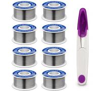 9pcs Solder Wire, 20g Soldering Wire with Purple Snips, Professional Soldering Equipment for Electronic Repairs, DIY Projects and Craft Work, for Hobbyists and Technicians