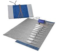 9pcs Solfeggio Unweighted Pure Tone Tuning Fork Set - Silver | with 10-Slot Tuning Fork Carry Bag and Activator | Chakra Balancing, Biofield Harmonization | with 10-Slot Carry Bag and Indigo Activator
