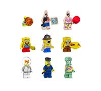 9PCS SpongeBob Doll Set Minifigures Toys Fit Lego
