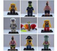 9PCS SpongeBob Patrick Star Figures Building Blocks Kids Birthday Gifts Fit Lego