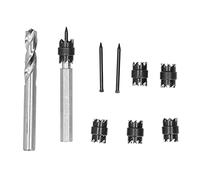 9Pcs Spot Weld Cutter Kit, 3/8in Drill Bit Double Sided Metal Remover Tool Set with Spare Blades for Auto Body Repair, High Speed Steel Spot Drill Cutter with Guide Pins