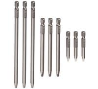 9Pcs SQ2 Magnetic Square Head Screwdriver Bits 50 100 150 MM Length