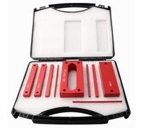 9PCS Stackable Aluminum Router Table Height Gauge Set Durable Anodized Aluminum for Precise Measurements Compatible with Table Saw Essential Tool for Woodworking Projects