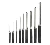 9PCS Steel Roll Pin Punch Set, Heavy Duty Mechanics Punch Tool Kit, Precision Center Punch with Reverse Taper Tips for Metal, Concrete, Stone, Includes Red Carry Bag for Auto Repai