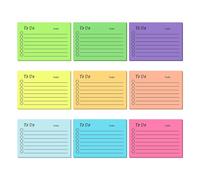 9Pcs Sticky Notes Papers Colorful Note Papers Pocket Writing Pad Ashesive Memo Pad Lined Note 50 Sheets/Pad Sticky Notes Pads Paper Reminders