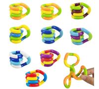 9Pcs Tangle Fidget Toy for Anxiety, Tangle Toy, Silent Fidget Toys for Adh for Sensory Fidgets to Improve Focus and Concentration