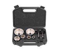 9Pcs Tile Drilling Hole Saw Set with Cemented Carbide Blades, Glass and Porcelain Hole Cutter Kit, 22-73mm Diameter Drill Bits for Lithium Electric Hand Bench Drill