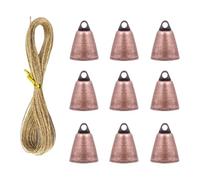 9Pcs Traditional Metal Carillons With 5 Meter Rope Traditional Holiday Ornamentation For Inside Christmas Deck Antique Fashion Home Decoration Bells