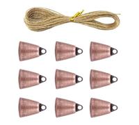 9Pcs Traditional Metal Carillons With 5 Meter Rope Traditional Holiday Ornamentation For Inside Christmas Deck Multiple Use Celebratory Suspended Bells