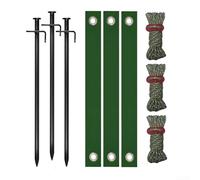 9Pcs Tree Stump Support Kit, With Construction, For Maintaining Tree Stability And Minimizing Movement Caused By Wind Forces(Black Nails B)