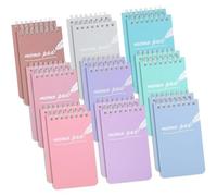 9Pcs Twin Coil Binding Notebook 5x3Inch Pocket Notepads College Ruled Journal for Women Business Journal Writing Pad Memo Book