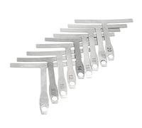 9Pcs Understring Radius Gauges for Guitar Bass - Stainless T-shaped Measurement Tool String Bridge Saddle Fingerboard Configuration Repair Polish Accessories