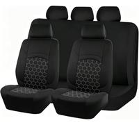 9PCS Universal Car Seat Covers for Fiat 124 Spider 2017 2018 2019 2020,Black