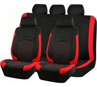 9PCS Universal Car Seat Covers for Jeep XK/Haoqing Commander/Avenger,Red