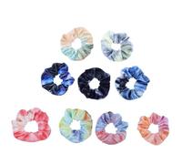 9pcs Velvet Hair Scrunchies with Hidden Zipper Pocket | Fabric Elastic Bands, Colourful Assorted Set, Reliable Hold for Everyday Use Random Color