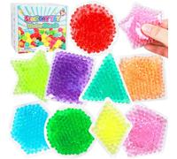 9Pcs Water Beads Sensory Toys Stress Balls for Adults Kids, Sensory Water Beads Toys for Autism, Squishy Fidget Toys Sensory Bean Bags Learning Toy, Ice Pack Cold Compress for Kids