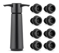 9Pcs Wine Bottle Stoppers, Wine Stoppers for Wine Bottles, Wine Vacuum Pump and Stopper, Reusable Silicone Wine Preserver Keeps Wine Fresh, Compatible with Wine Saver Pump