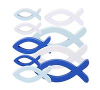 9pcs Wood Fish Scrapbooking Collection Craft for Handmade Sewing Wedding Decorations DIYs Supplies Christening Gift Fish Decorations