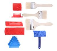 9Pcs Wood Graining Tool Wood Graining Roller Paint Brushes Rubber Tool Paint Painting for Wall Floor Room Decoration