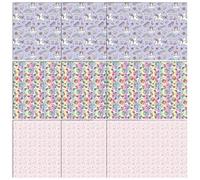 9Pcs Wrapping Paper Birthday Roll, Christmas Pink Wrapping Paper, Unicorn Packaging Paper, Cute Cartoon Gift Box Packaging Paper for Girls Birthday Under the Sea Themed Party Supplies Decorations