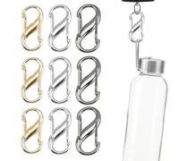 9PCS Zipper Lock Clips Alloy Double Opening Theft Deterrent Zipper Pull Replacement,Broken Zipper Fix Repair Slider Small Carabiner Clip for for Backpacks,Traveling and Camping
