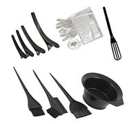 9Pieces Hair Dye Tools Kit, Comprehensive Hair Colouring Tools for DIY Beauty Salon, Including Mixing Bowl, Ear Cover, Hair Shawl, Gloves, and Hair Clips