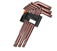 9Pieces L Type Double-End Screwdriver Wrench Set Allen Hexagon Hexagonal Spanners Set Hand Tools L-Shaped Bit Socket Socket Internal Wrench