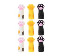 9Pieces Pencil Cartoon Pencil Anti-Chewing Pencil Cap for Kid Student Class Reward Pencil Pencil Chewable Pen Grip