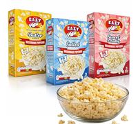 9pk Microwave Popcorn (9x85g) - Salted, Butter, Sweet & Salt Flavoured Pop Corn Kernels, Ready in Minutes Tasty Snack for Family Movie Nights, Easy to Prepare, Ideal for Sharing, popcorn bags
