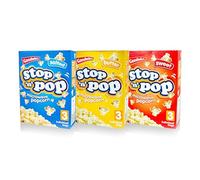9pk x 85g Goodwin's Stop 'n' Pop Microwave Popcorn, Sweet, Salted and Butter Flavoured Pop Corn Kernels - Bundled by Smart Cutie