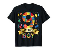 9rd Birthday Boy 9 Year Old Building Blocks 9th Birthday Boy T-Shirt