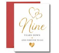 9th Anniversary Card Nine Years Down Forever To Go A144