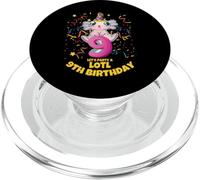9th Birthday Axolotl Design Let's Party A Lotl 9 Years Old PopSockets PopGrip for MagSafe
