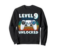 9th Birthday Boy Level 9 Unlocked Video Game Birthday Sweatshirt