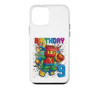 9th Birthday Boy Ninja Brick Block Master Builder 9 Year Kid Case for iPhone 12 mini