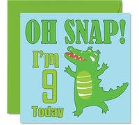 9th Birthday Card Boy, Oh Snap Crocodile