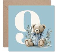 9th Birthday Cards for Boys - Number Bears - Happy Birthday Card for 9 Year Old Boy Brother Cousin Great Nephew Godson, 145mm Bday Greeting Cards