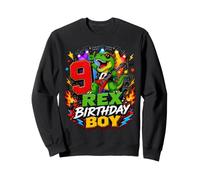 9th Birthday Dinosaur Rock Guitar Concert Boys 9 Years Old Sweatshirt