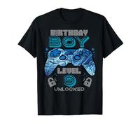 9th Birthday Gamer Level 9 Unlocked Video Gaming Bday Boys T-Shirt