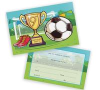 9th Birthday Party Invitations Kids - GOAL!! Its Football Time 20 Pack - Childrens Birthday Invitations for Boys/Girls A6 Bday Party Invites Invitation Cards with Folding Envelopes