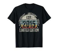 9th Birthday Vintage 9 Year Old Est 2015 Limited Edition T-Shirt
